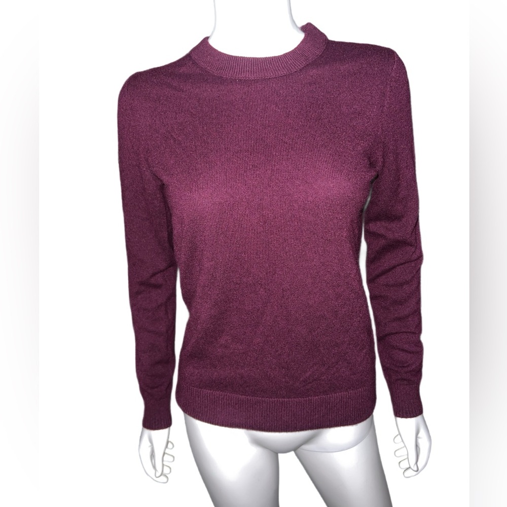 NWT $139 100% cashmere Jennie Liu purple sweater